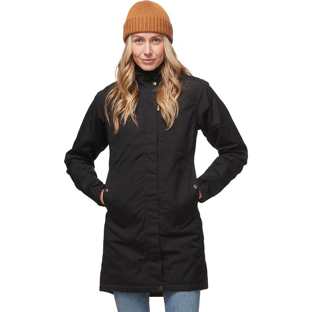 Fjallraven Black Long Puffer Coat
